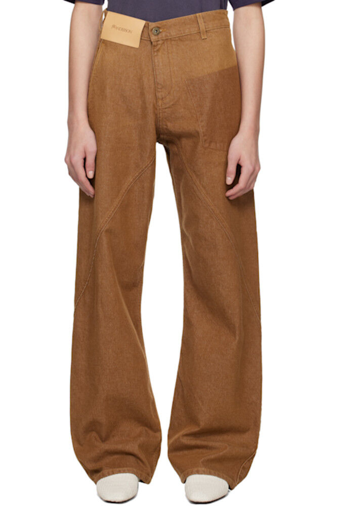 Коричневые витые рабочие джинсы JW Anderson 
Коричневые витые рабочие джинсы JW Anderson