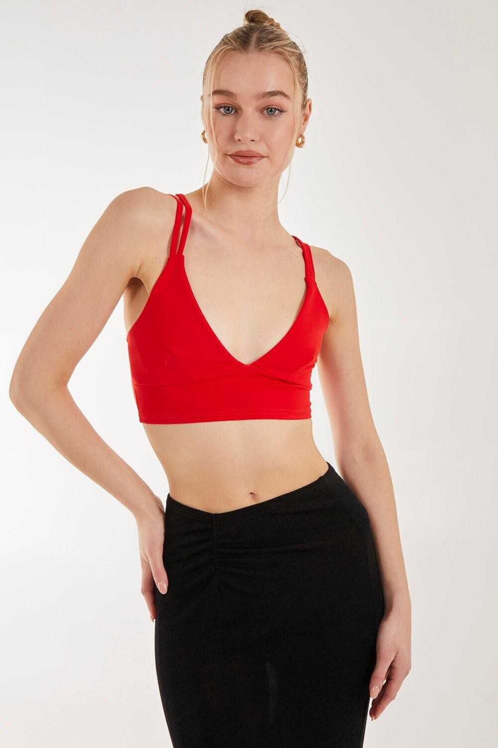 Бюстгальтер без косточек с перекрестной спинкой Pink Vanilla, красный 
Бюстгальтер без косточек с перекрестной спинкой Pink Vanilla, красный