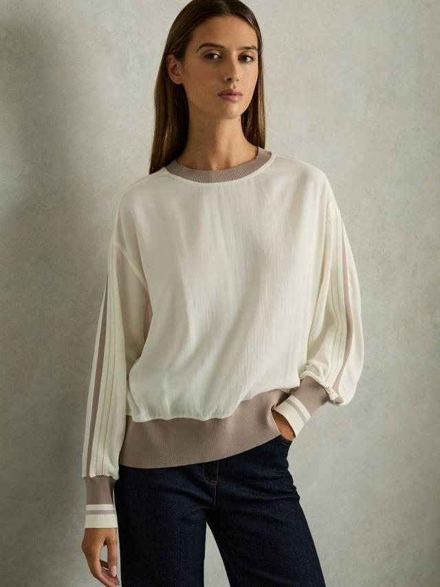 Топ из ткани сиенны Reiss, кремовый
Топ из ткани сиенны Reiss, кремовый