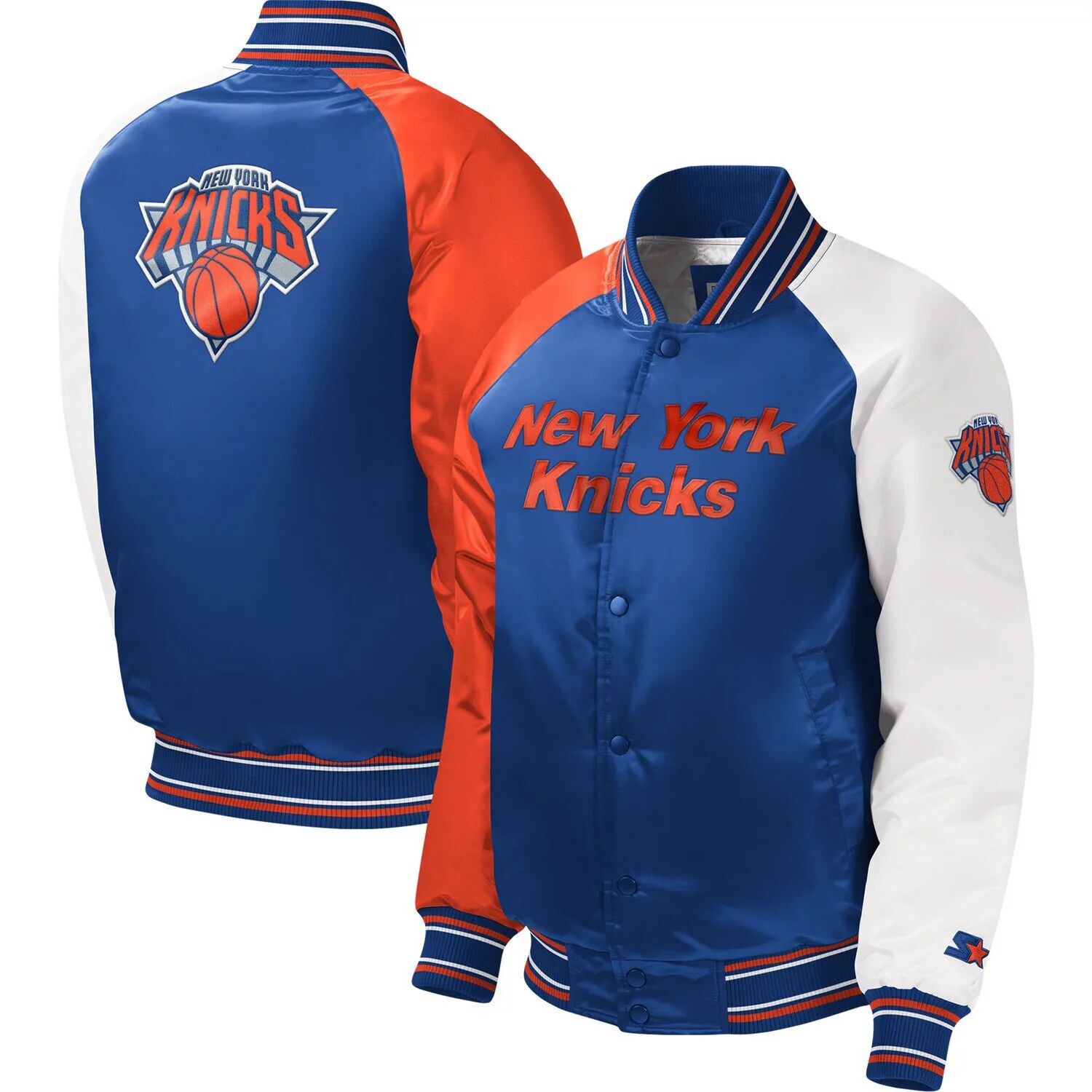 Университетская куртка с длинными кнопками реглан Youth Starter Royal New York Knicks Starter
Университетская куртка с длинными кнопками реглан Youth Starter Royal New York Knicks Starter
