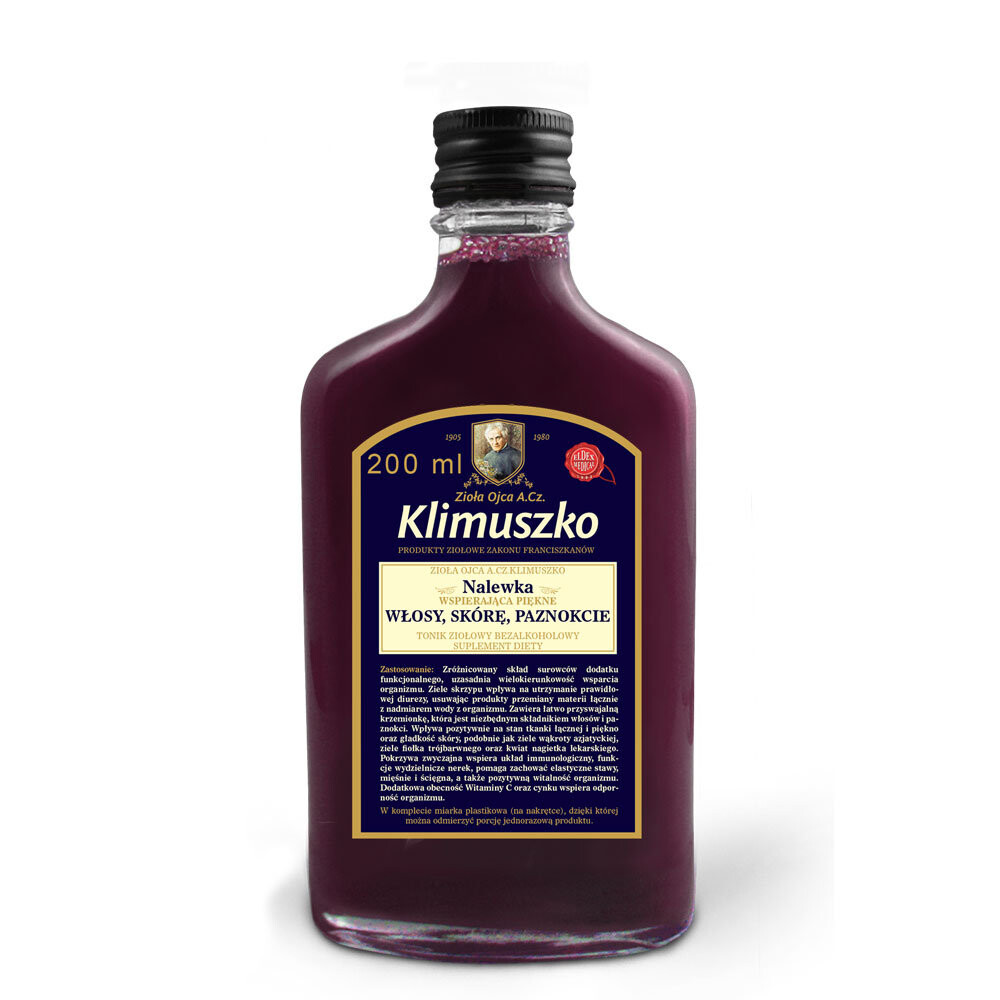 Биологически активная добавка Настойка для красоты волос, кожи и ногтей, 200мл Zioła Ojca Klimuszko
Биологически активная добавка Настойка для красоты волос, кожи и ногтей, 200мл Zioła Ojca Klimuszko