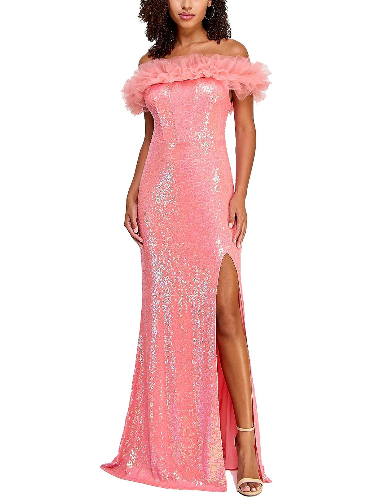 Женское вечернее платье с открытыми плечами и пайетками Pear Culture
Женское вечернее платье с открытыми плечами и пайетками Pear Culture