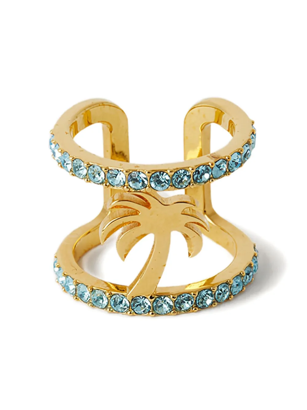 Кольцо с пальмовым стразом Palm Angels, золотистый
Кольцо с пальмовым стразом Palm Angels, золотистый