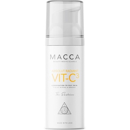 Absolut Radiant Vit-C3 Комбинированная увлажняющая эмульсия для лица, глаз и декольте 50 мл, Macca Beauty Meets Science
Absolut Radiant Vit-C3 Комбинированная увлажняющая эмульсия для лица, глаз и декольте 50 мл, Macca Beauty Meets Science