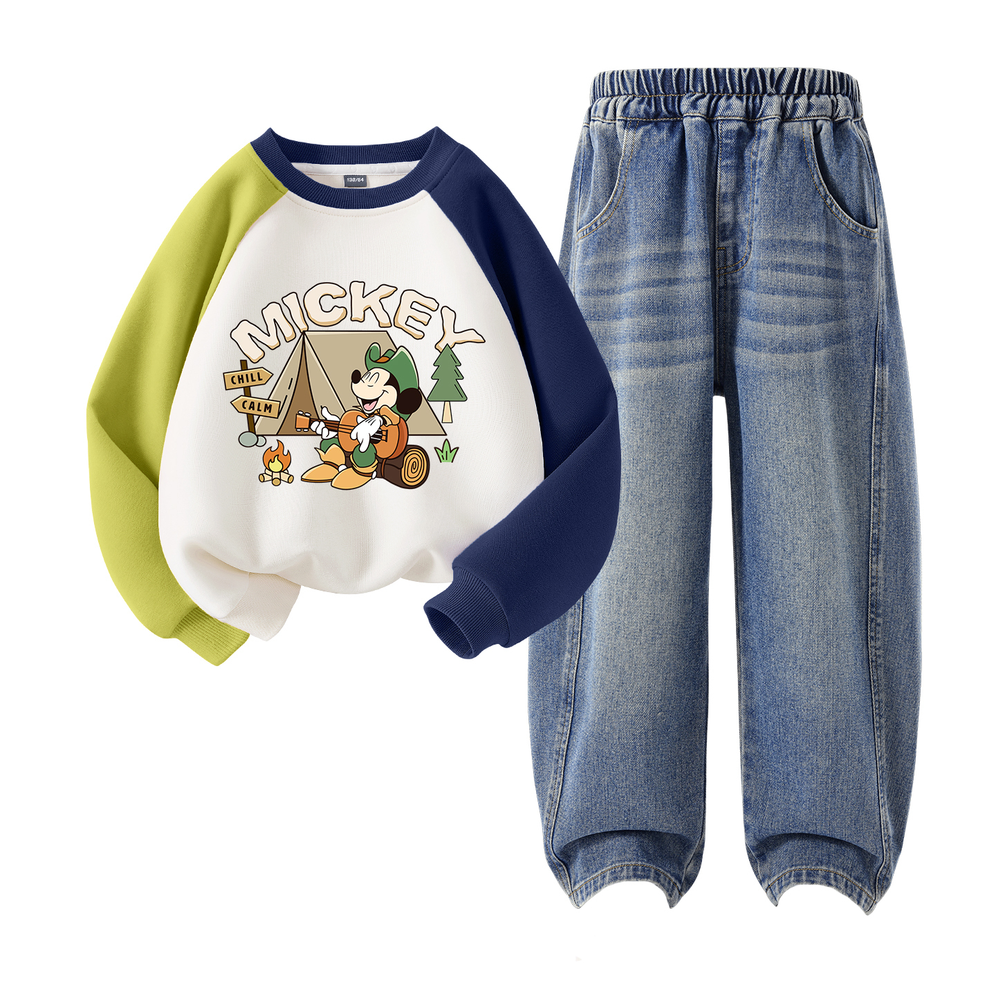 Детская повседневная спортивная одежда Disney, Diyao Youqi Green Blue+Solid Color Denim Blue
Детская повседневная спортивная одежда Disney, Diyao Youqi Green Blue+Solid Color Denim Blue