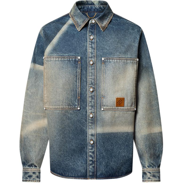 Джимовая рубашка с длинным рукавом в эффекте выцветания LOUIS VUITTON, синий
Джимовая рубашка с длинным рукавом в эффекте выцветания LOUIS VUITTON, синий