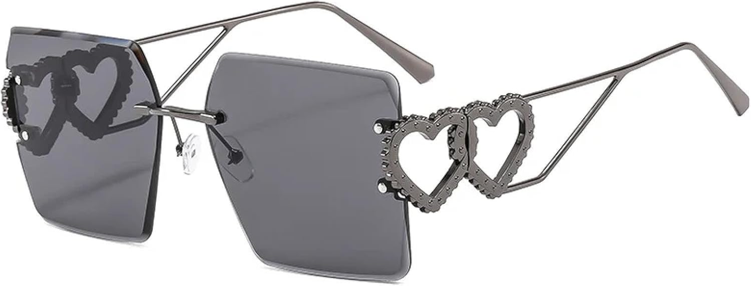 Солнцезащитные очки в стиле ретро без оправы для женщин и мужчин, модные, с металлическим декором, для путешествий и вождения, с защитой от УФ-излучения UV400 TKKTLLT, Gun Gray
Солнцезащитные очки в стиле ретро без оправы для женщин и мужчин, модные, с металлическим декором, для путешествий и вождения, с защитой от УФ-излучения UV400 TKKTLLT, Gun Gray