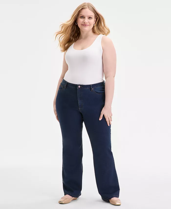 Джинсы Lexington с высокой талией и зауженными джинсами больших размеров Jones New York, синий
Джинсы Lexington с высокой талией и зауженными джинсами больших размеров Jones New York, синий