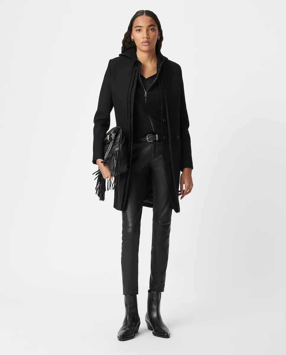 Женское пальто с отделкой на воротнике и застежкой на пуговицы IKKS, черный
Женское пальто с отделкой на воротнике и застежкой на пуговицы IKKS, черный