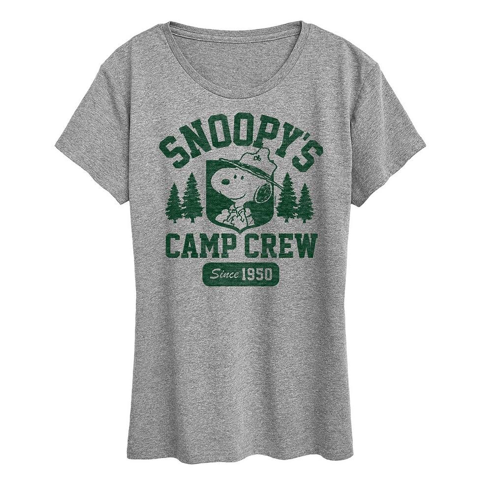 Женская футболка с рисунком Peanuts Snoopy's Camp Crew Licensed Character, цвет Heather Gray
Женская футболка с рисунком Peanuts Snoopy's Camp Crew Licensed Character, цвет Heather Gray