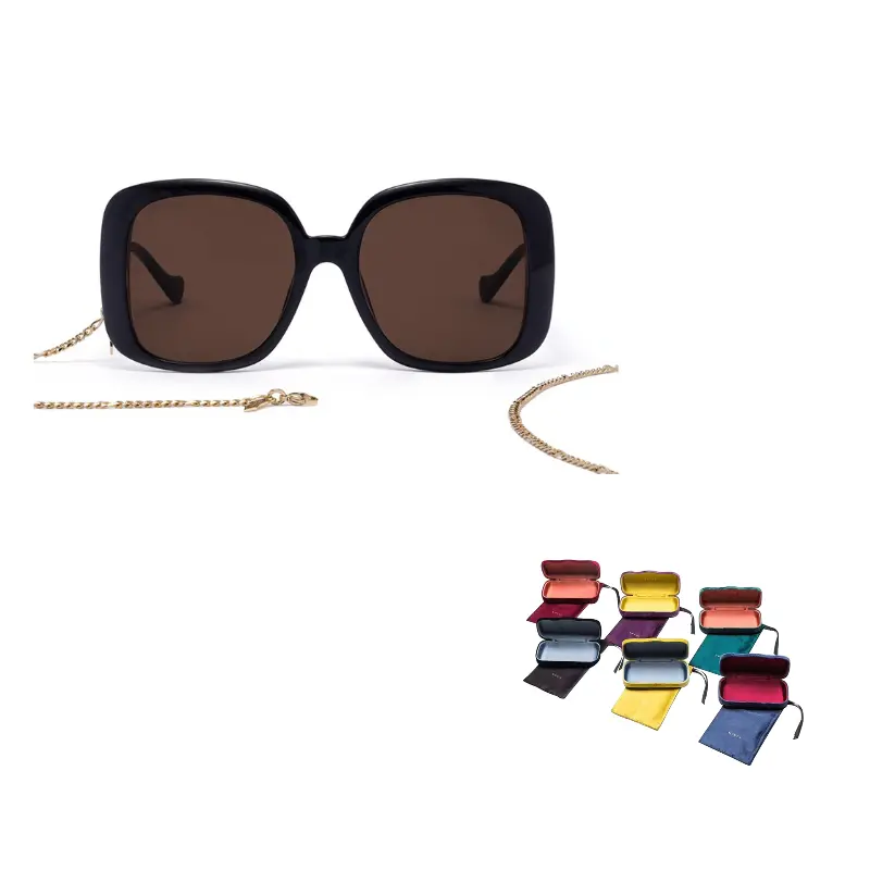 GUCCI Квадратные солнцезащитные очки с цепью, GG1029SA-005 57
GUCCI Квадратные солнцезащитные очки с цепью, GG1029SA-005 57