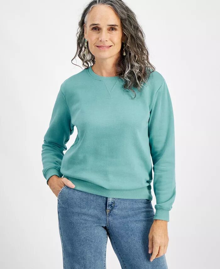 Флисовый свитшот Petite с круглым вырезом и длинными рукавами Style & Co, зеленый
Флисовый свитшот Petite с круглым вырезом и длинными рукавами Style & Co, зеленый