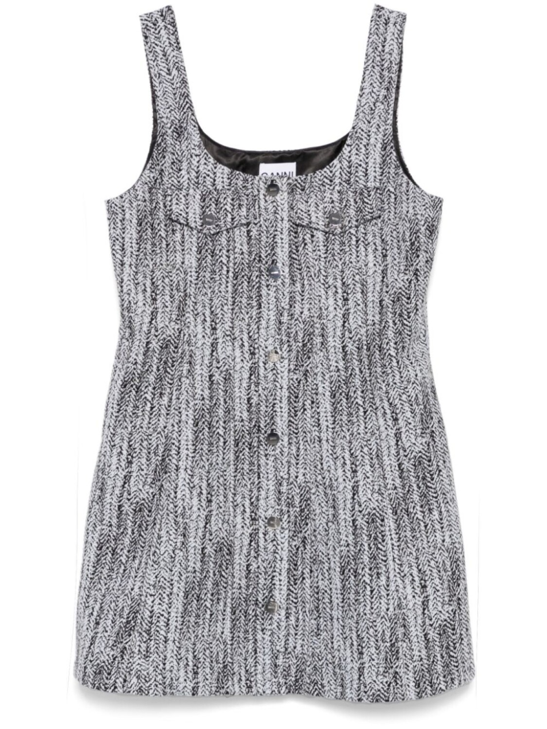 Мини-платье из твида GANNI, синий
Мини-платье из твида GANNI, синий