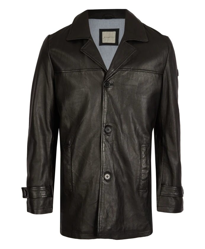 Короткое кожаное пальто, элегантный мужской стиль. Bugatti, черный
Короткое кожаное пальто, элегантный мужской стиль. Bugatti, черный