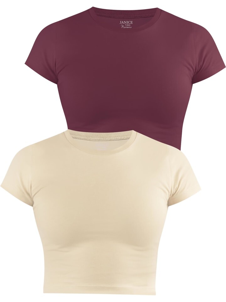 Футболка Janice hochgeschlossen Nerano, цвет beige/burgund
Футболка Janice hochgeschlossen Nerano, цвет beige/burgund