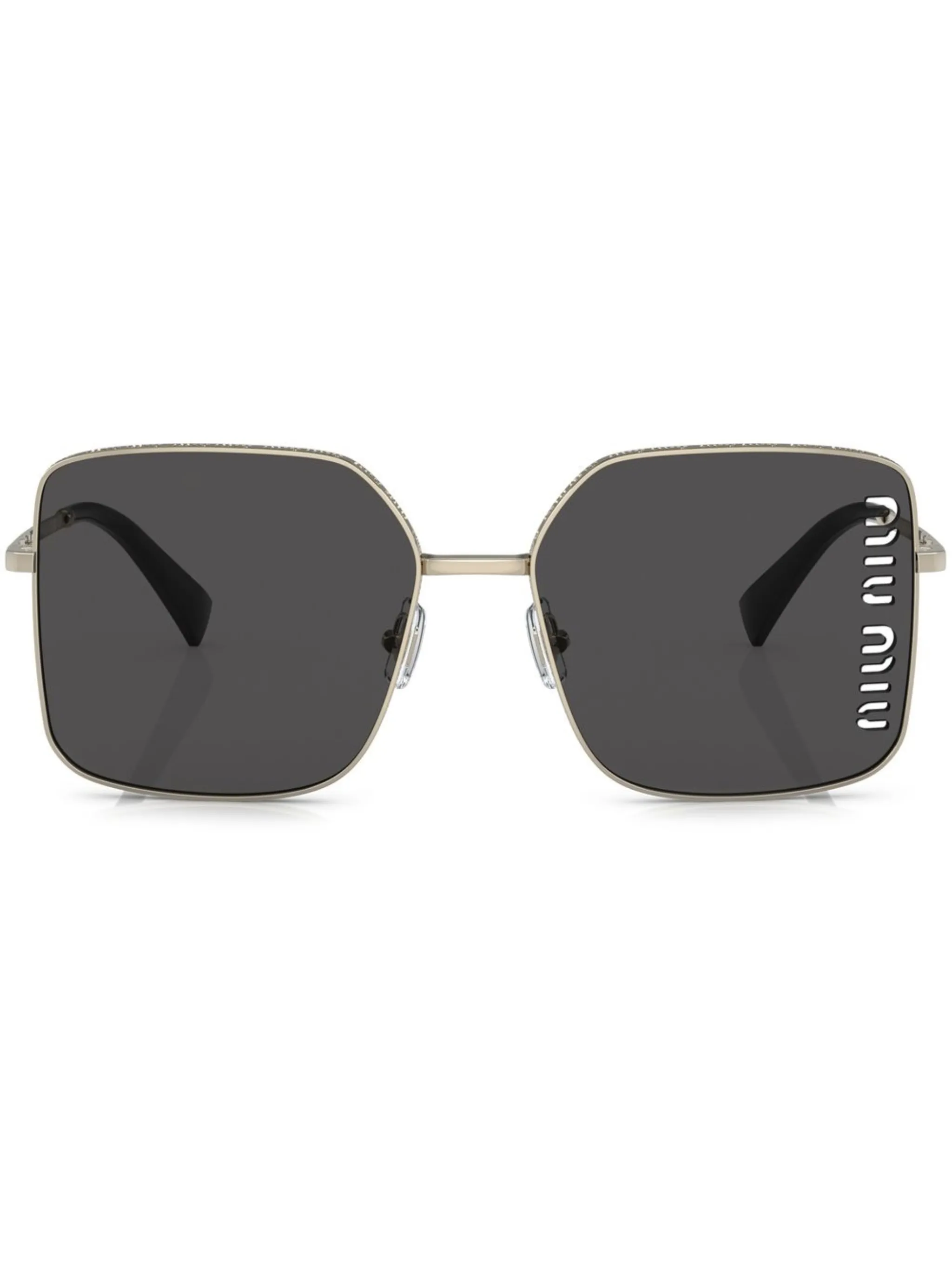 Солнцезащитные очки в квадратной оправе Miu Miu Eyewear, золотистый
Солнцезащитные очки в квадратной оправе Miu Miu Eyewear, золотистый