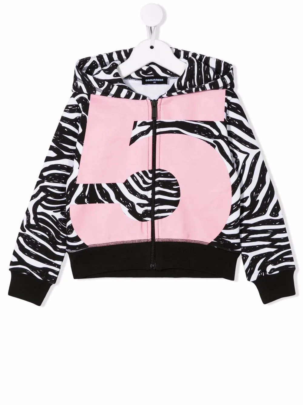 Худи с зебровым принтом Dsquared2 Kids, черный
Худи с зебровым принтом Dsquared2 Kids, черный
