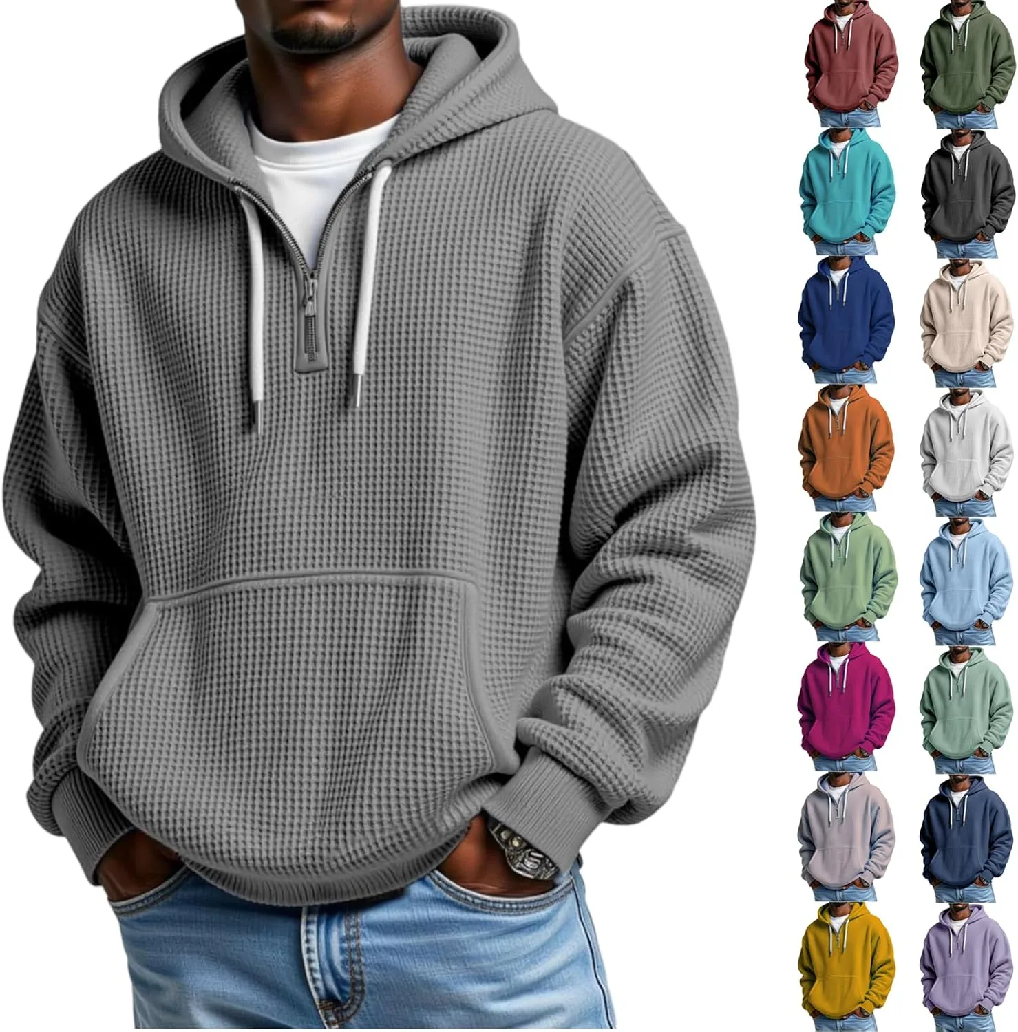 Мужской свитшот с капюшоном Waffle, мягкий, спортивный moolBeko
Мужской свитшот с капюшоном Waffle, мягкий, спортивный moolBeko