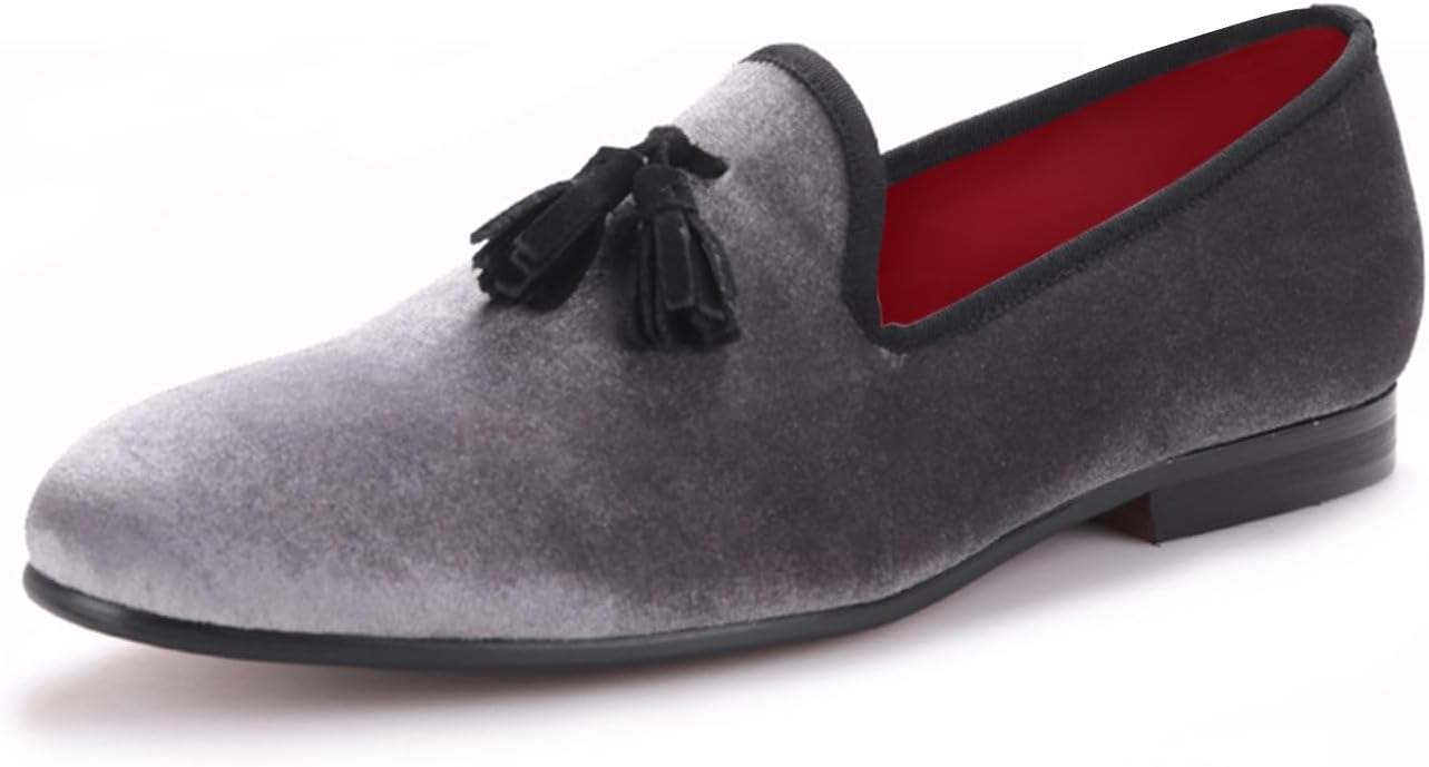 Мужские слипоны Santimon с кисточками, бархатные повседневные лоферы, модные лоферы для торжеств, свадеб, смокинга, делового стиля, вечеринки и диско для мужчин, серый
Мужские слипоны Santimon с кисточками, бархатные повседневные лоферы, модные лоферы для торжеств, свадеб, смокинга, делового стиля, вечеринки и диско для мужчин, серый