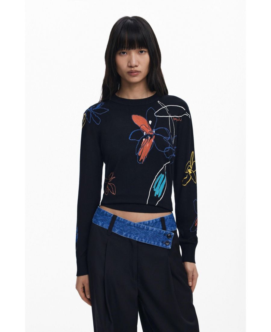 Изящный женский свитер с цветочным узором Desigual, Black
Изящный женский свитер с цветочным узором Desigual, Black