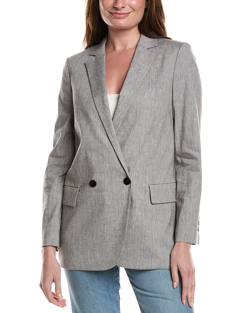 Теория Двубортный Оверсайз Бой-джакет Theory, серый
Теория Двубортный Оверсайз Бой-джакет Theory, серый