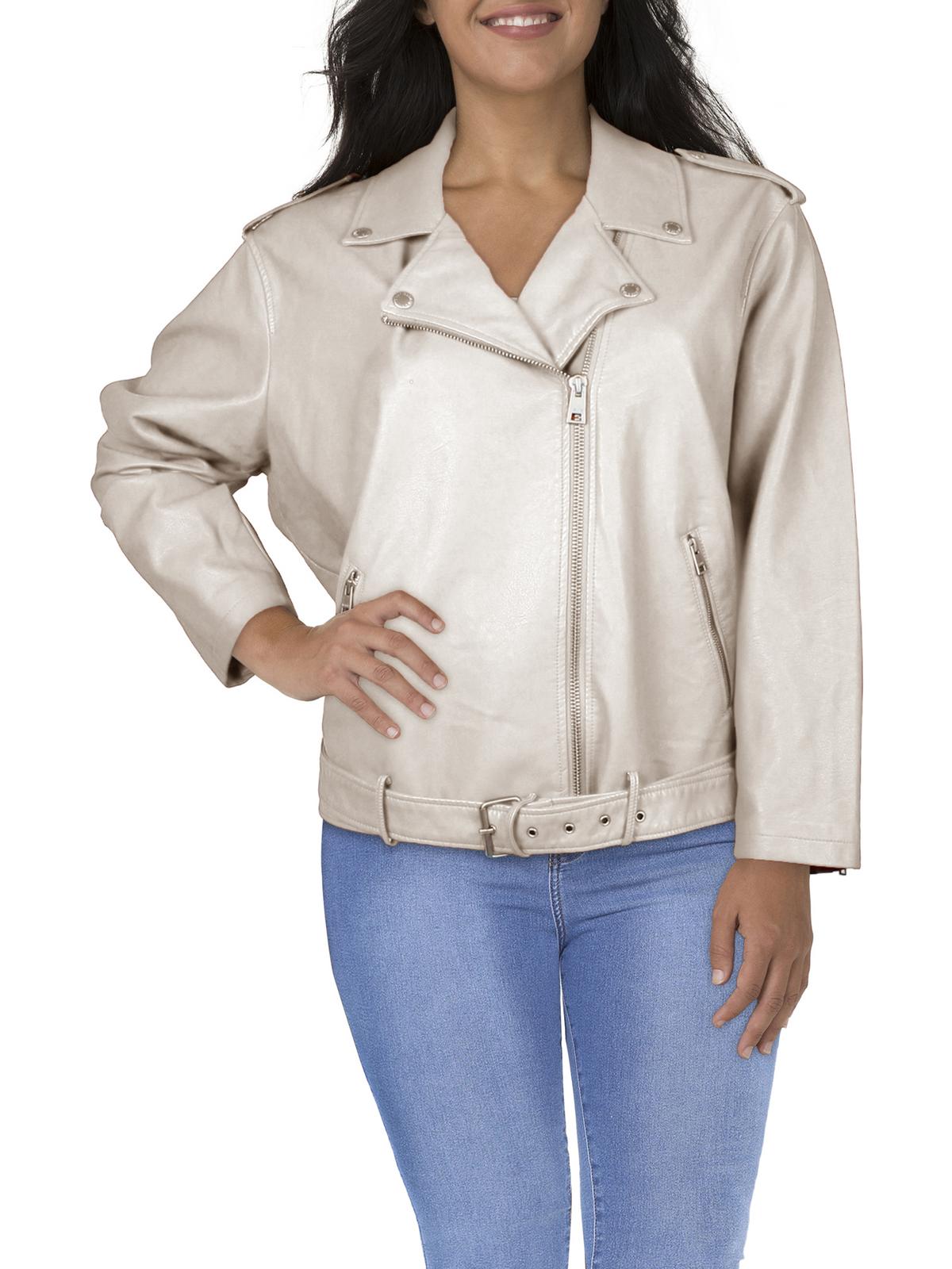 Плюс Женская искусственная кожаная байкерская куртка с поясом Levi Strauss & Co., цвет oyster
Плюс Женская искусственная кожаная байкерская куртка с поясом Levi Strauss & Co., цвет oyster