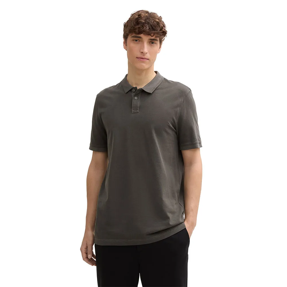 Поло с коротким рукавом Tom Tailor Overdyed, серый 
Поло с коротким рукавом Tom Tailor Overdyed, серый