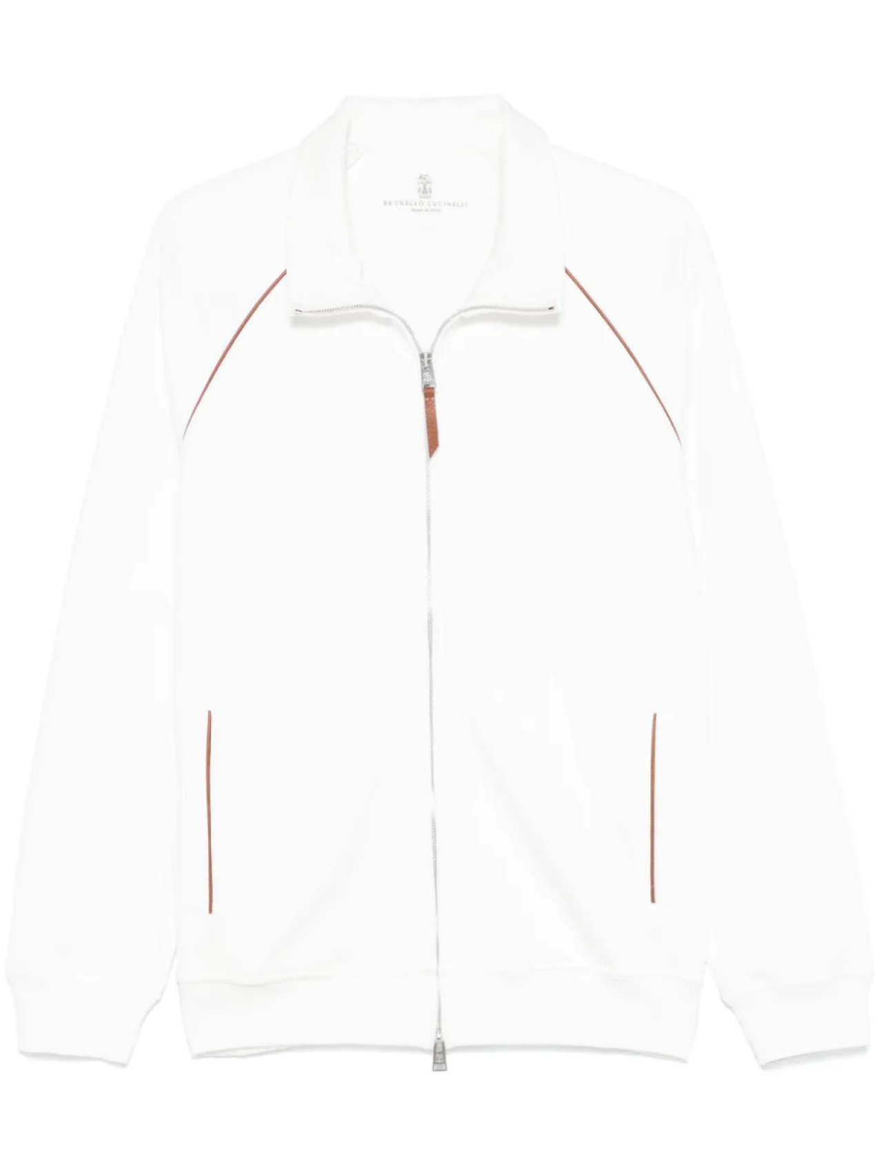 Brunello Cucinelli толстовка на молнии, белый 
Brunello Cucinelli толстовка на молнии, белый