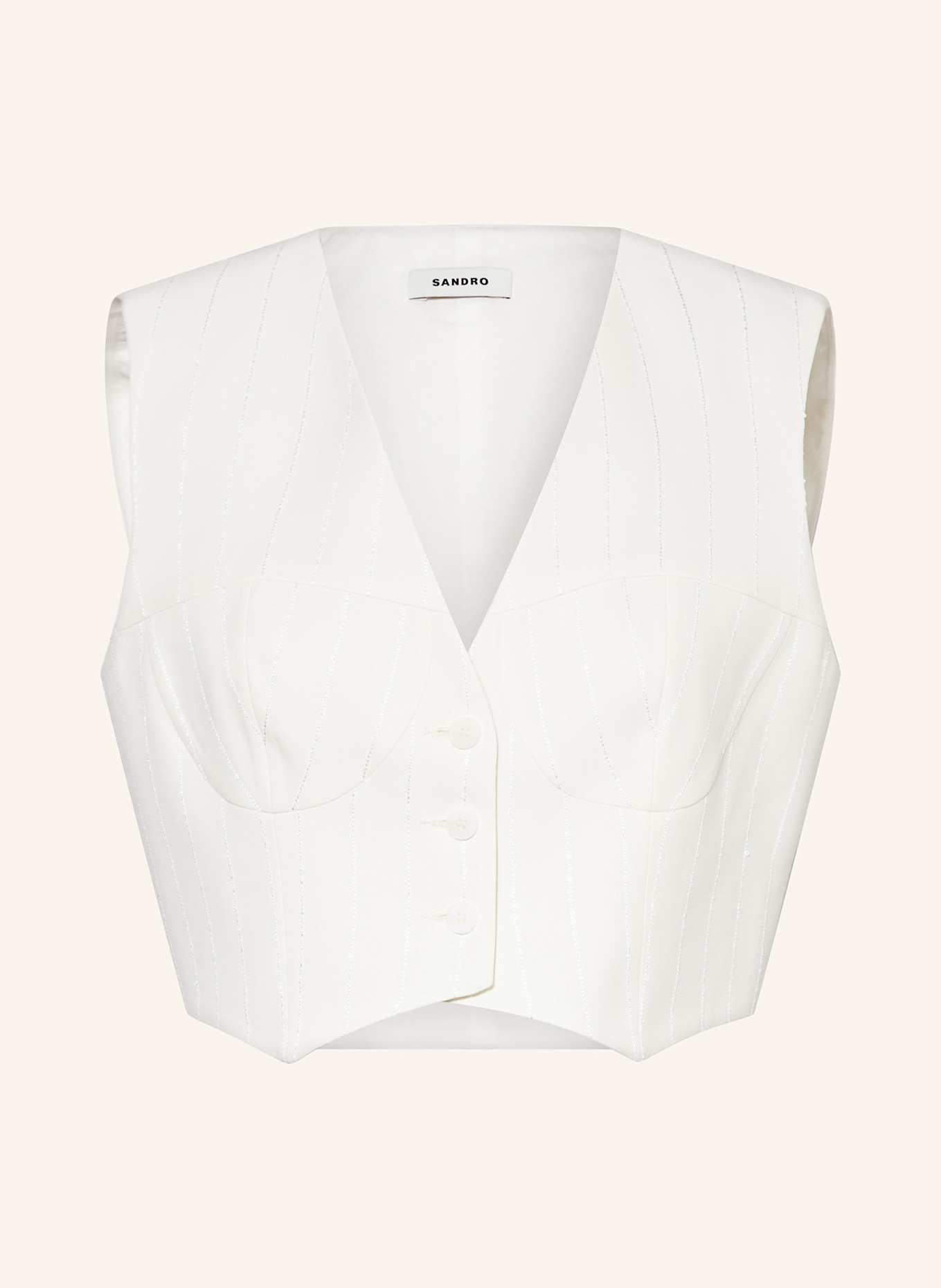 Жилет-Блейзер с пайетками Sandro, экрю
Жилет-Блейзер с пайетками Sandro, экрю
