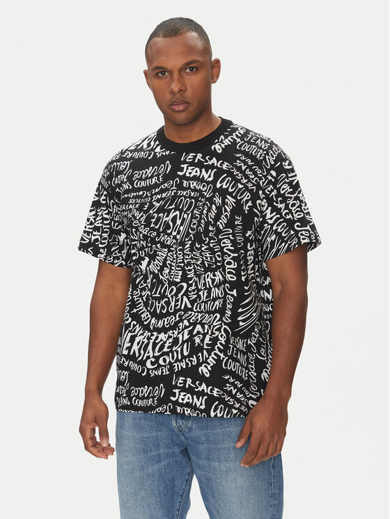 Футболка обычного кроя 78GAH6R0 Versace Jeans Couture, черный 
Футболка обычного кроя 78GAH6R0 Versace Jeans Couture, черный