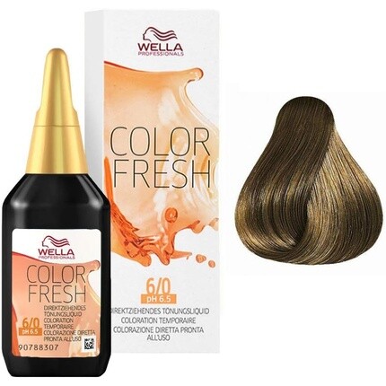 Полуперманентная краска Professionals Color Fresh 6/0, 75 мл, Wella
Полуперманентная краска Professionals Color Fresh 6/0, 75 мл, Wella