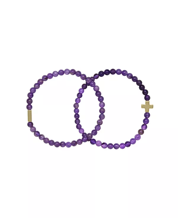 Комплект из 2 браслетов с каменными бусинами Charged, amethyst
Комплект из 2 браслетов с каменными бусинами Charged, amethyst