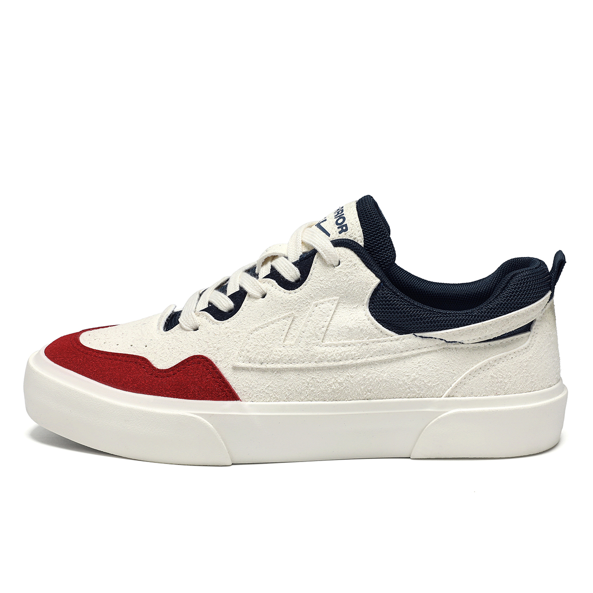 WARRIOR Пуховики износостойкие и легкие низкие скейтбордские кроссовки унисекс экрю темно-синий красный, цвет Ecru Dark Blue Red 
WARRIOR Пуховики износостойкие и легкие низкие скейтбордские кроссовки унисекс экрю темно-синий красный, цвет Ecru Dark Blue Red