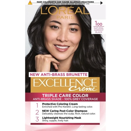 Краска для волос L'Oreal Paris Excellence Creme 1 - Black
Краска для волос L'Oreal Paris Excellence Creme 1 - Black