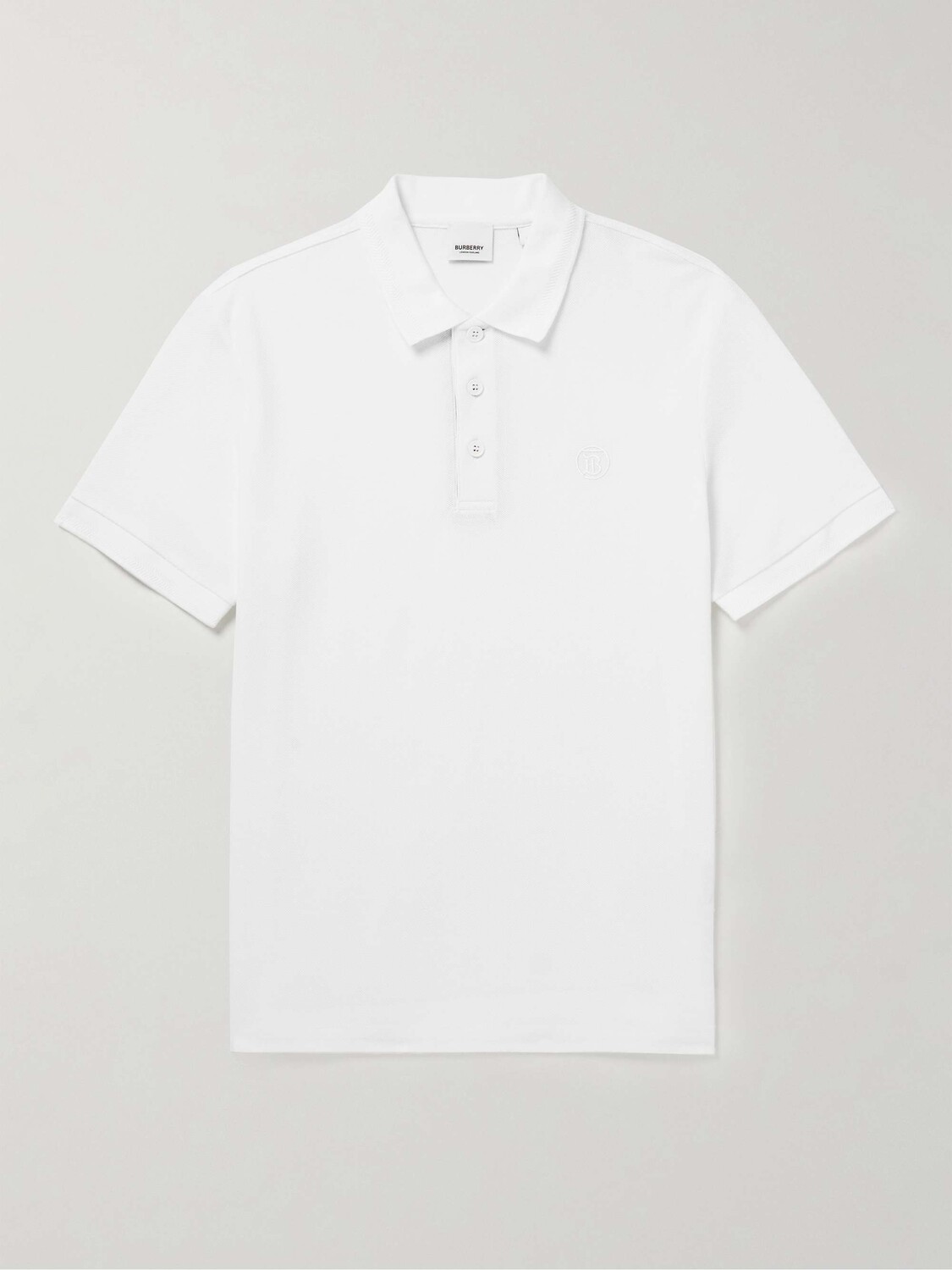 Рубашка поло из хлопка-пике с вышитым логотипом BURBERRY, белый
Рубашка поло из хлопка-пике с вышитым логотипом BURBERRY, белый