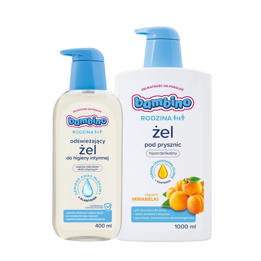 Гель для душа + гель для интимной гигиены BAMBINO
Гель для душа + гель для интимной гигиены BAMBINO