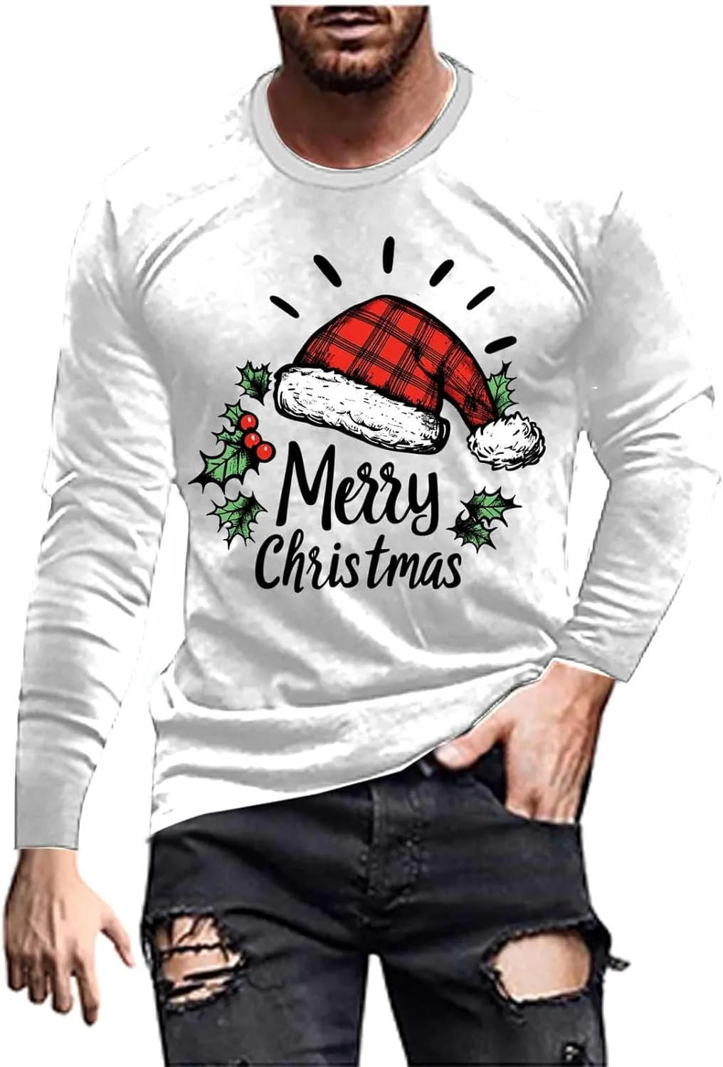 Футболка мужская с рождественским принтом, Long Sleeve, Cotton Sdeycui
Футболка мужская с рождественским принтом, Long Sleeve, Cotton Sdeycui