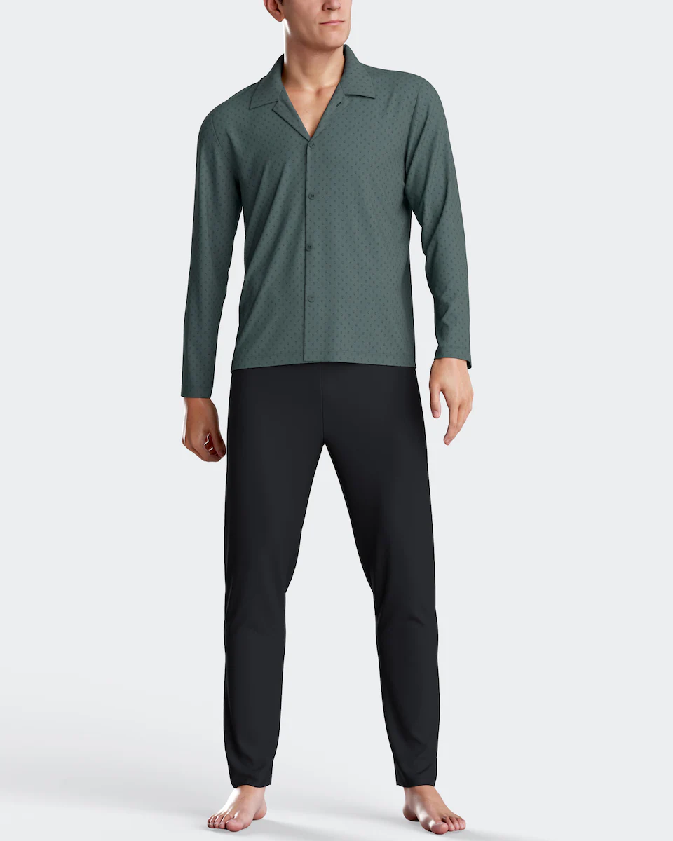 Мужская длинная трикотажная пижама зеленого цвета Impetus, темно-зеленый
Мужская длинная трикотажная пижама зеленого цвета Impetus, темно-зеленый