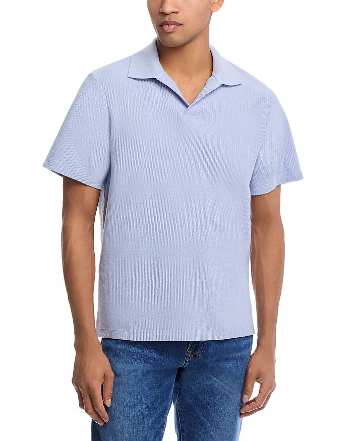 Джаккардовая поло с коротким рукавом и открытым воротом FRAME, синий
Джаккардовая поло с коротким рукавом и открытым воротом FRAME, синий