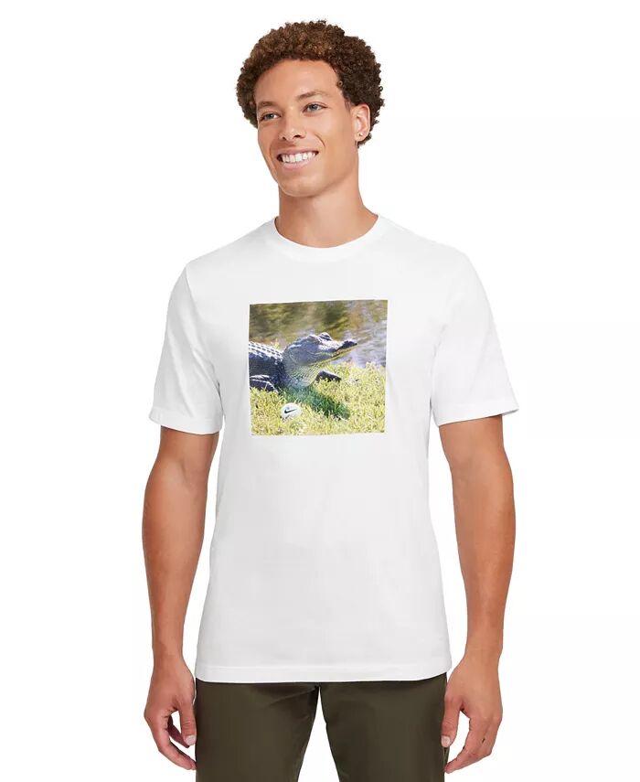 Мужская футболка для гольфа с коротким рукавом и круглым вырезом Nike, белый 
Мужская футболка для гольфа с коротким рукавом и круглым вырезом Nike, белый