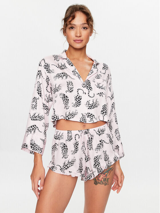 Пижамная футболка удобного кроя Hunkemöller, розовый
Пижамная футболка удобного кроя Hunkemöller, розовый