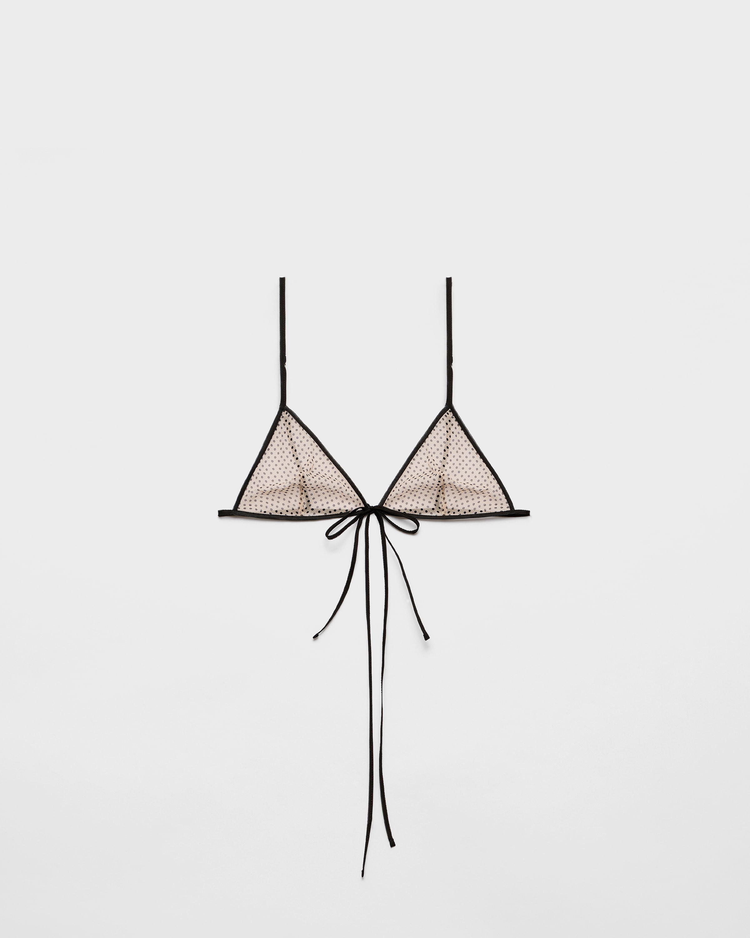 Бюстгальтер из шелкового шифона в горошек Prada, камео
Бюстгальтер из шелкового шифона в горошек Prada, камео