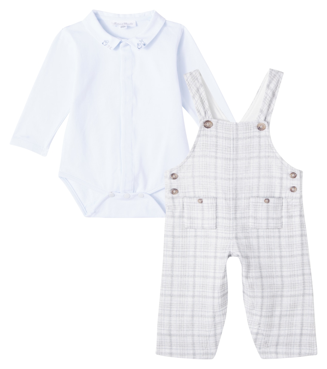 Комплект из детского боди и комбинезона Tartine et Chocolat, Greige Chiné
Комплект из детского боди и комбинезона Tartine et Chocolat, Greige Chiné