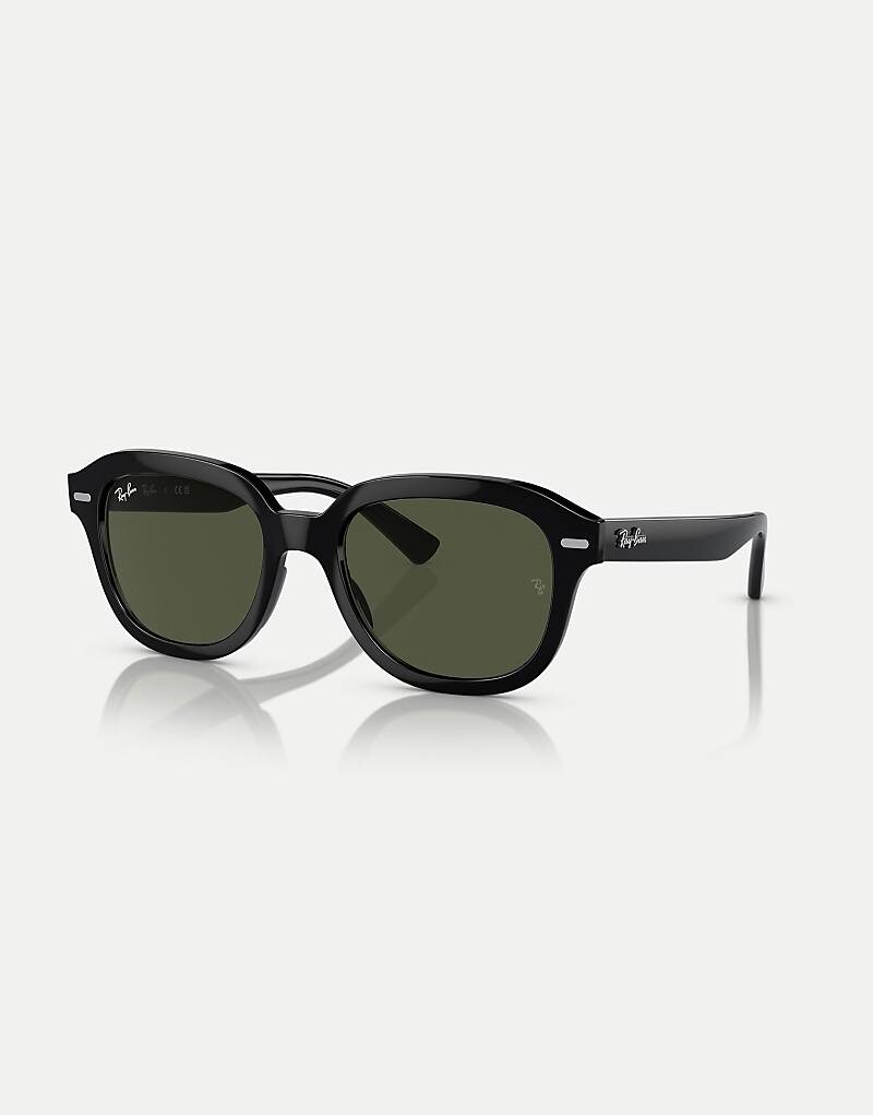 Ray-Ban - Erik - Черные квадратные солнцезащитные очки с зелеными линзами
Ray-Ban - Erik - Черные квадратные солнцезащитные очки с зелеными линзами