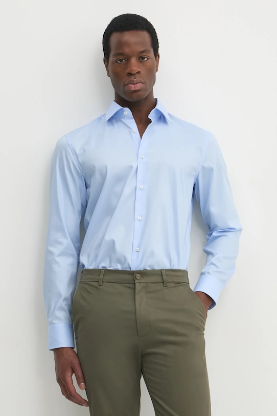 Хлопковая рубашка Boss, синий
Хлопковая рубашка Boss, синий