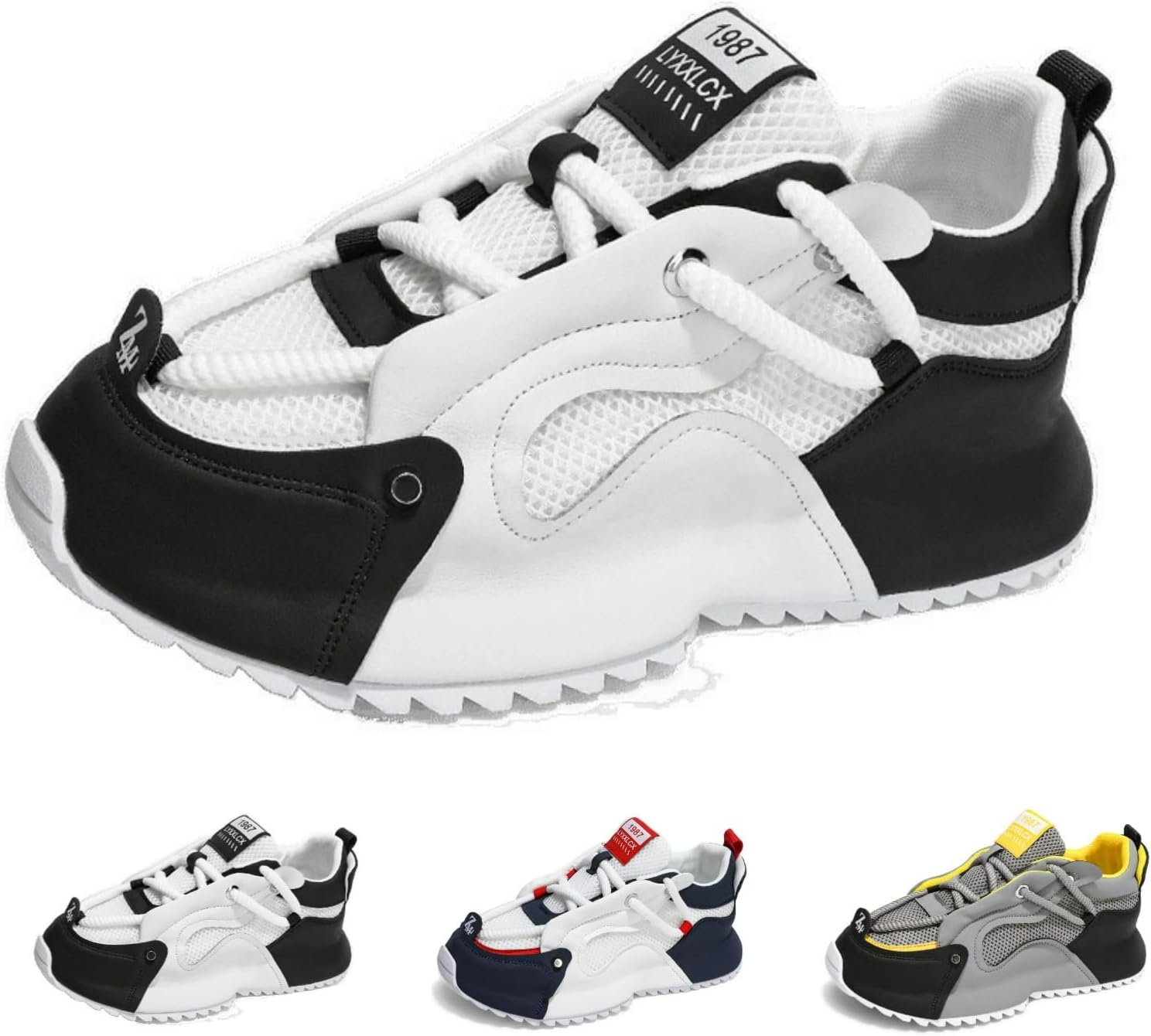 Модные мужские кроссовки MACEFIL на платформе, противоскользящие, дышащие, с массивной подошвой, спортивная и повседневная обувь, белый/черный
Модные мужские кроссовки MACEFIL на платформе, противоскользящие, дышащие, с массивной подошвой, спортивная и повседневная обувь, белый/черный