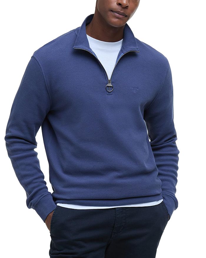 Пике свитер с молнией до середины груди, классический крой Barbour, синий
Пике свитер с молнией до середины груди, классический крой Barbour, синий