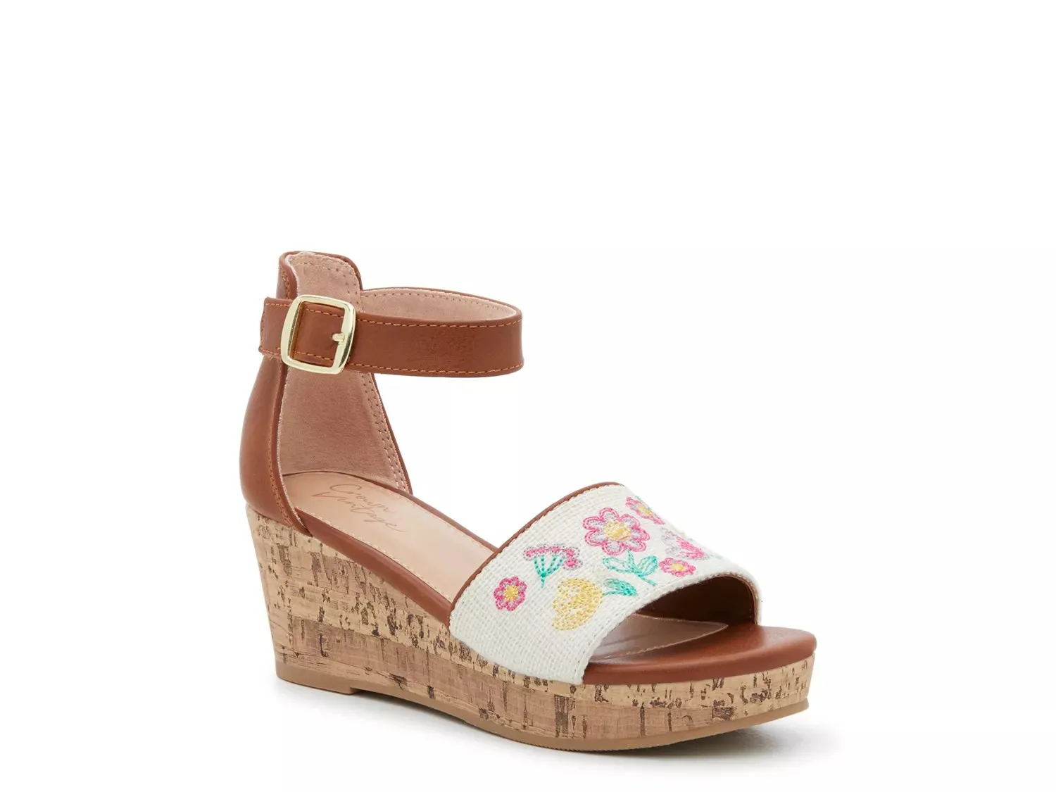 Сандалии Crown Vintage Daisy Wedge Sandal - детские, коричневые/бежевые/разноцветная цветочная вышивка
Сандалии Crown Vintage Daisy Wedge Sandal - детские, коричневые/бежевые/разноцветная цветочная вышивка