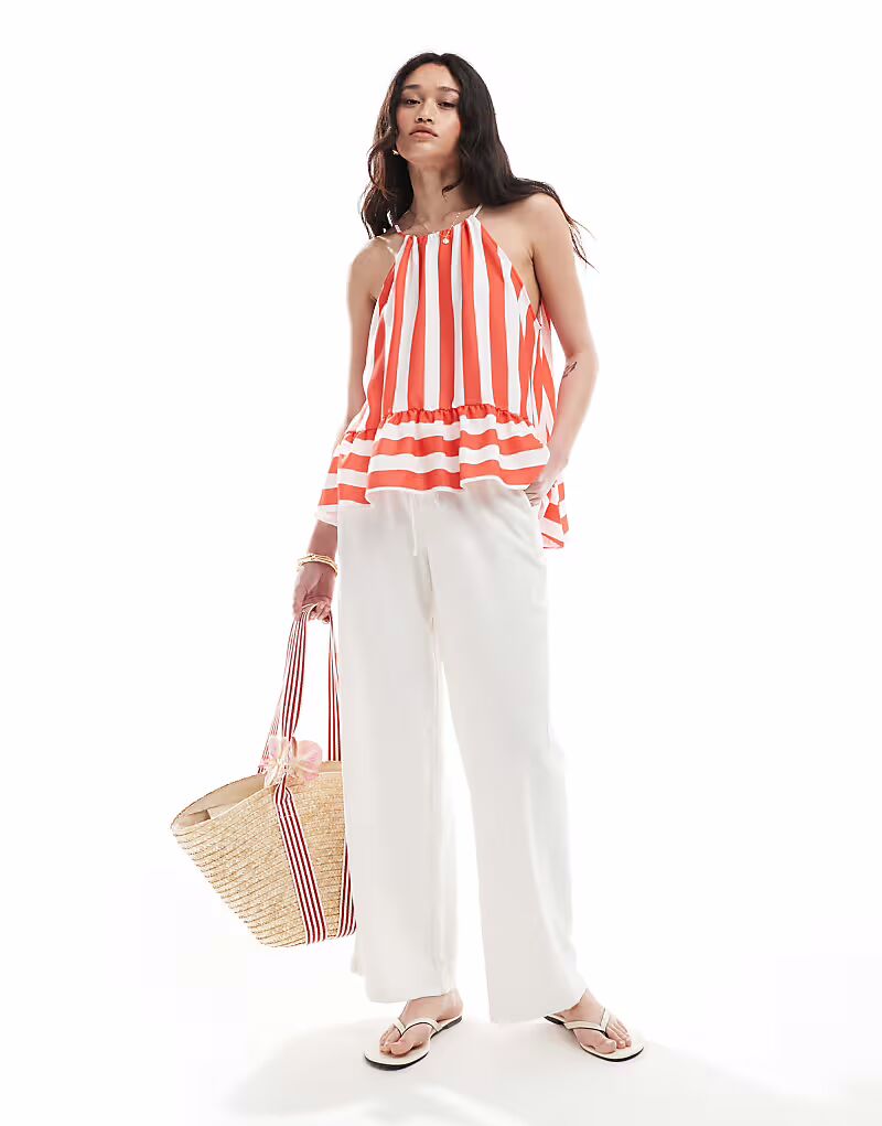 Топ на бретельках ASOS DESIGN с баской в полоску
Топ на бретельках ASOS DESIGN с баской в полоску