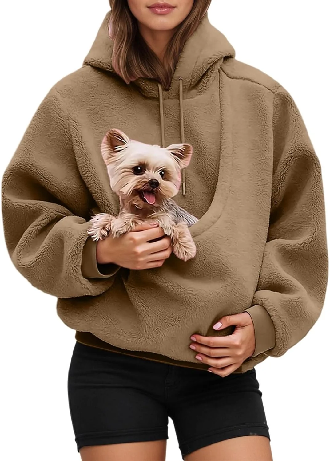 Толстовка с карманом для собаки Women Fleece Pet Carrier Kangaroo Pouch
Толстовка с карманом для собаки Women Fleece Pet Carrier Kangaroo Pouch